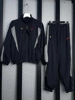 Colour-Block Zip-Up Tracksuit Set – Inspired by Nike
