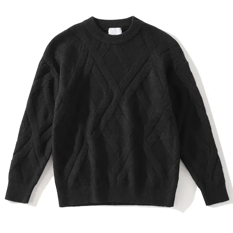 Men's Solid Color Crewneck Sweater