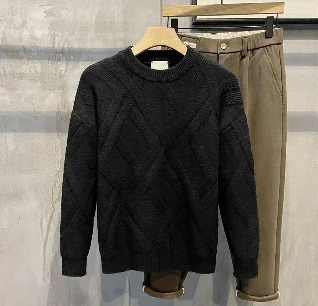 Men's Solid Color Crewneck Sweater