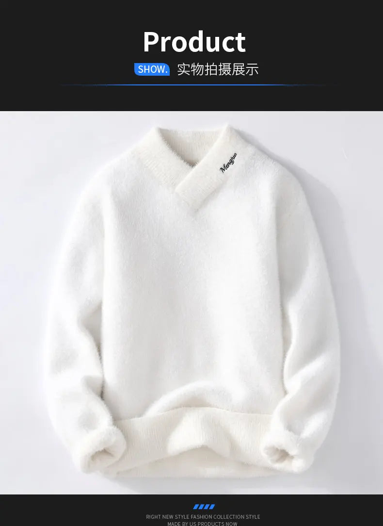 Men's V-Neck Wool Sweater