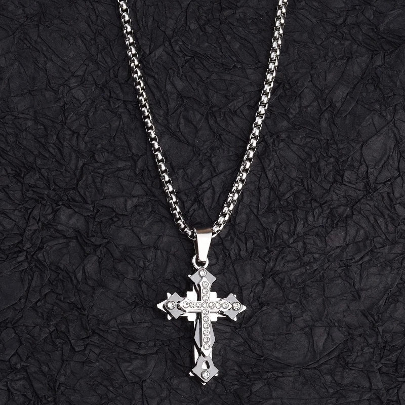 High Quality Cross Titanium Steel Non Fading Necklace