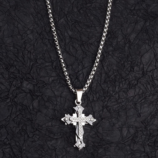 High Quality Cross Titanium Steel Non Fading Necklace
