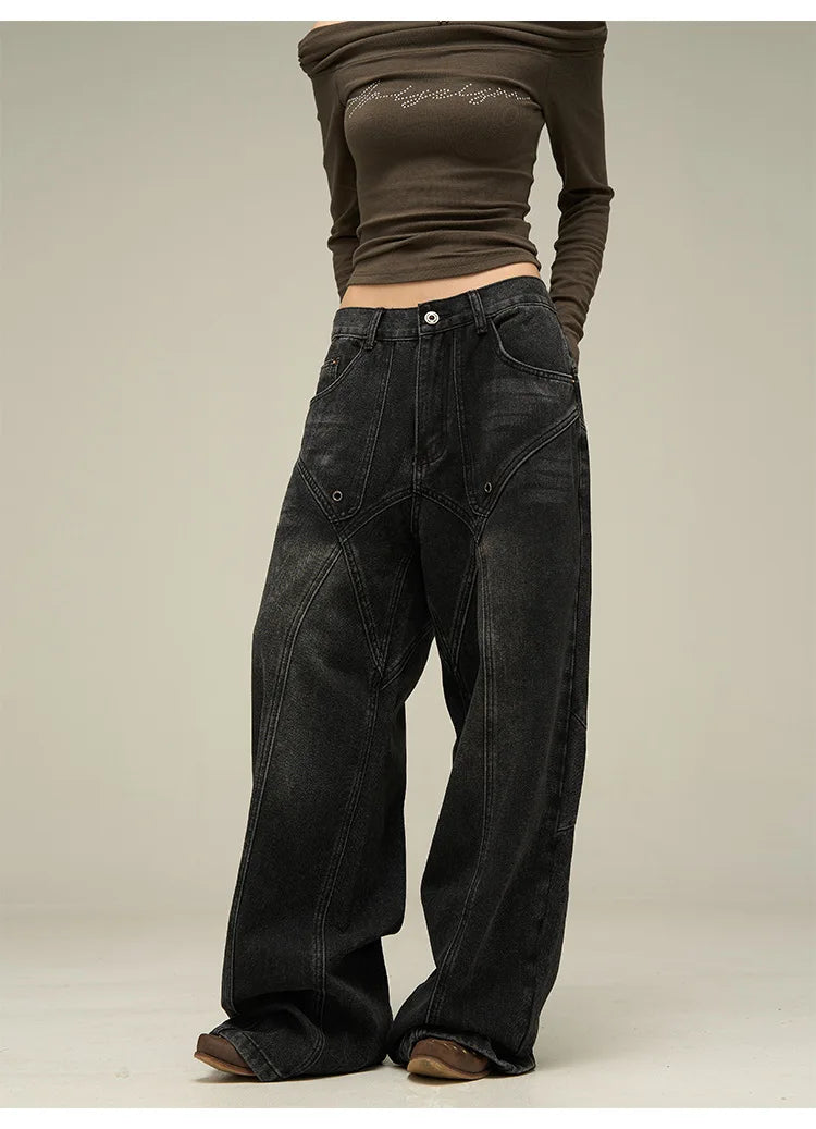 Men's Vintage Wide Leg Baggy Jeans