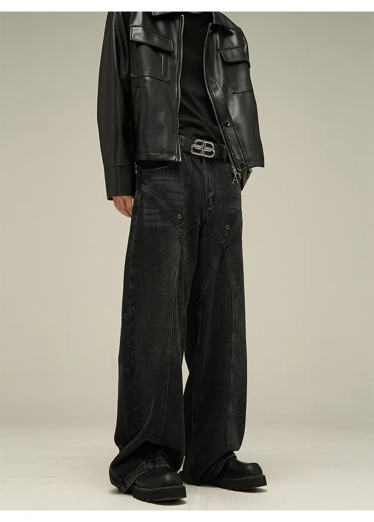 Men's Vintage Wide Leg Baggy Jeans