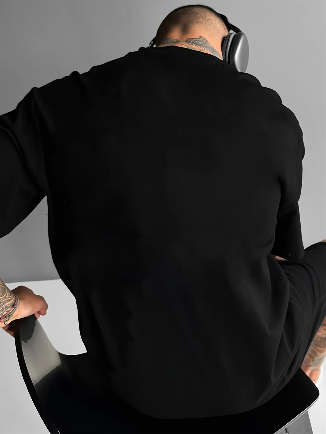 Men's Cotton Letter Print T-Shirt - Casual Oversized Fit