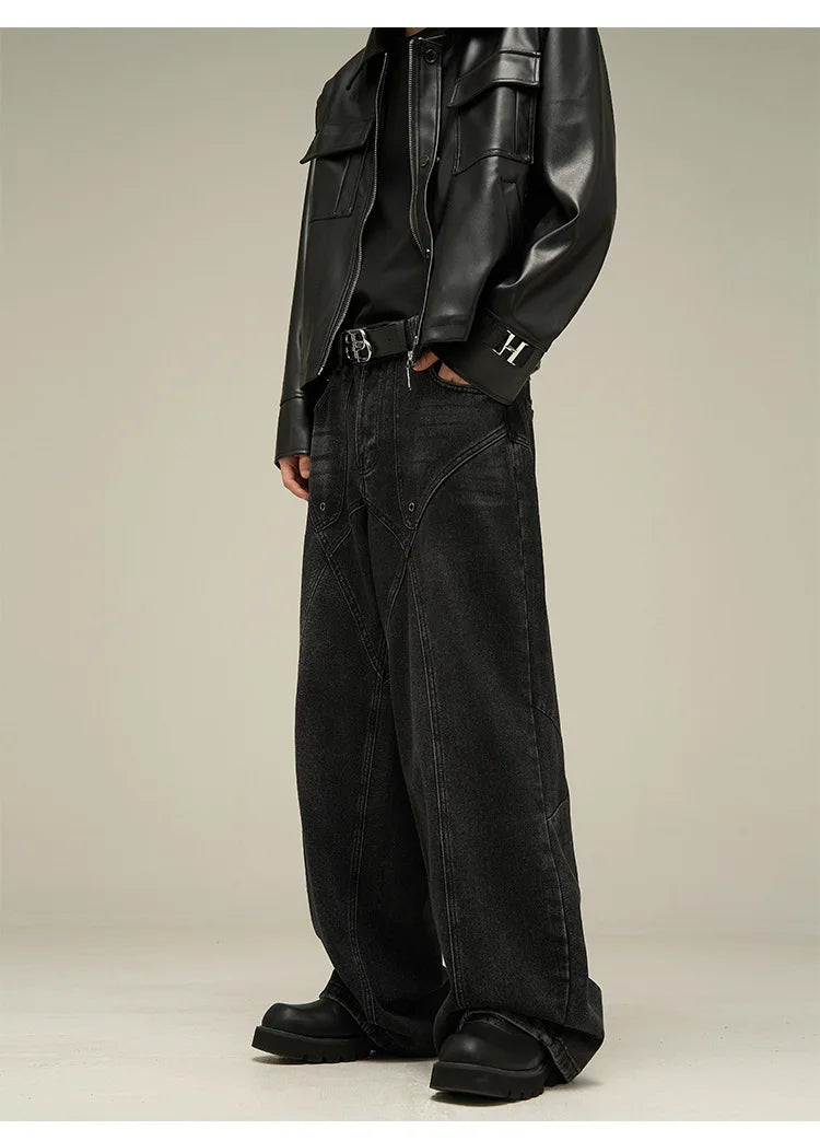 Men's Vintage Wide Leg Baggy Jeans