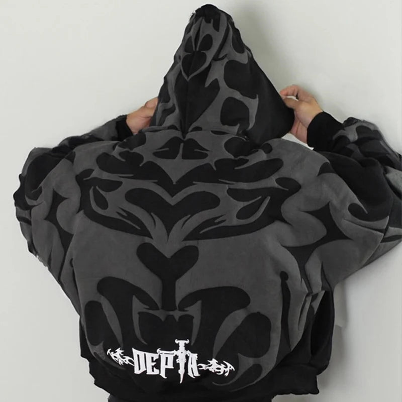Men's Baggy Zipper Hoodie
