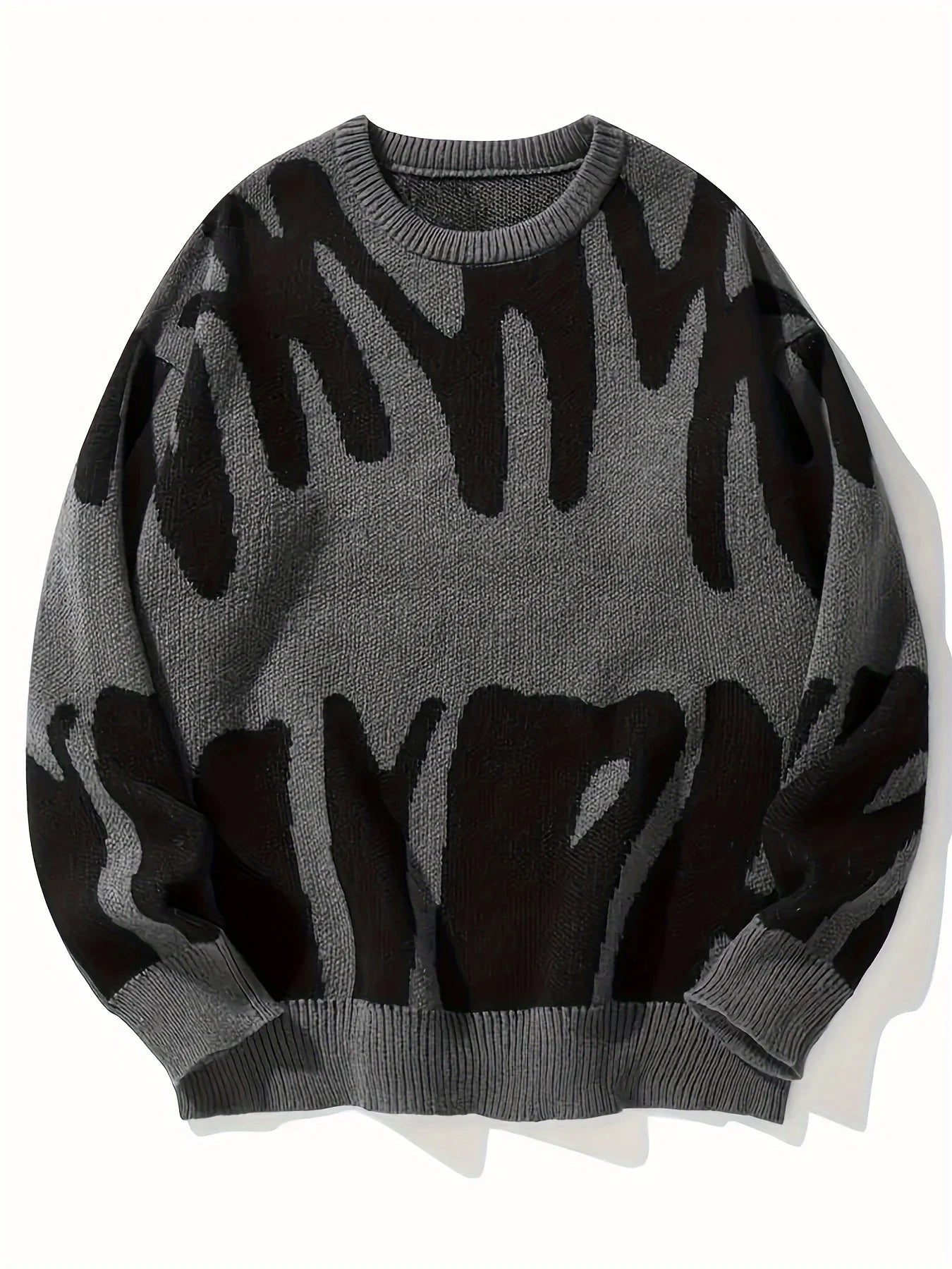 Men's Oversized Knit Hoodie Sweater