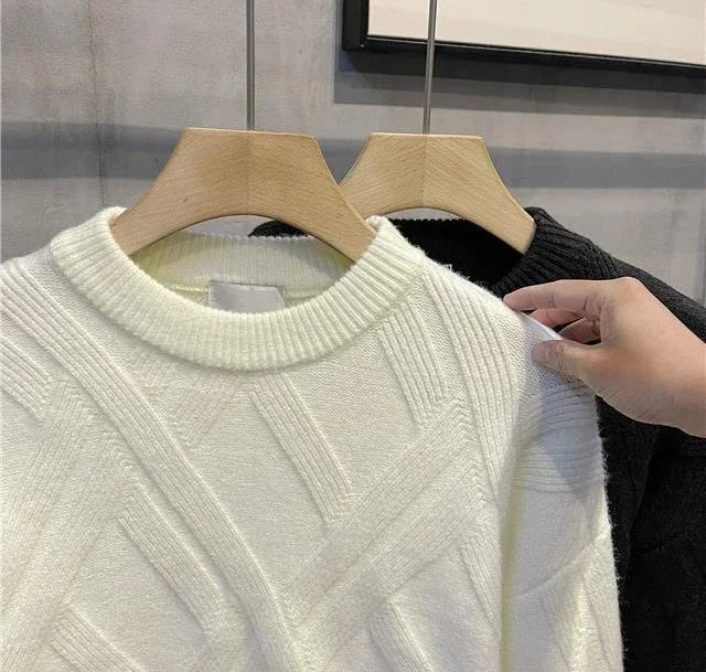 Men's Solid Color Crewneck Sweater