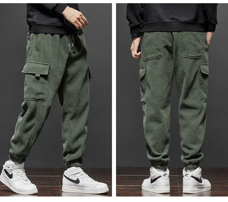 Elastic Waist Cargo Joggers - Drawstring