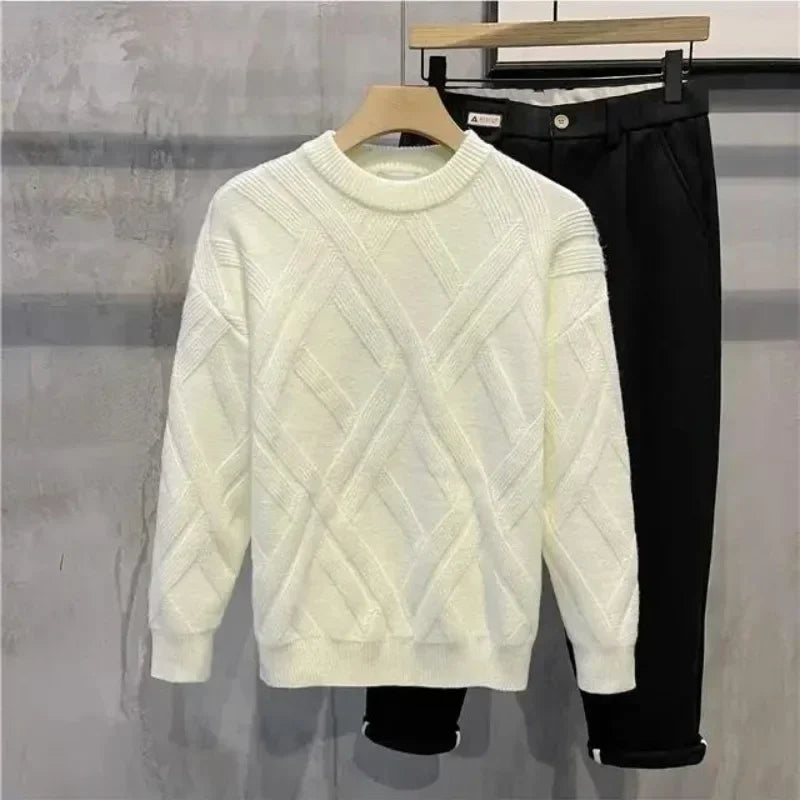 Men's Solid Color Crewneck Sweater