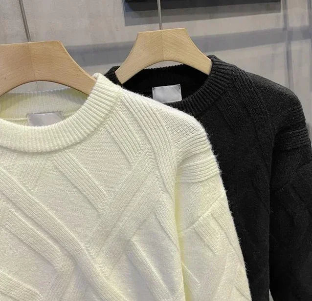 Men's Solid Color Crewneck Sweater