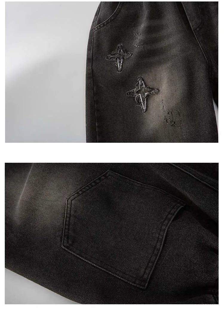 Boys Star Pattern Denim Shorts - Summer Casual Jeans