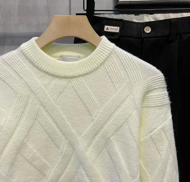 Men's Solid Color Crewneck Sweater