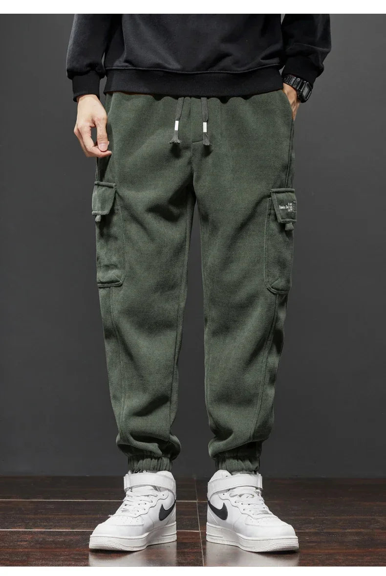 Elastic Waist Cargo Joggers - Drawstring