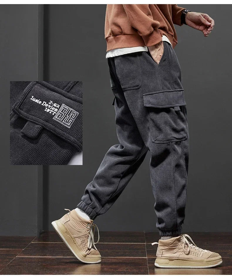 Elastic Waist Cargo Joggers - Drawstring