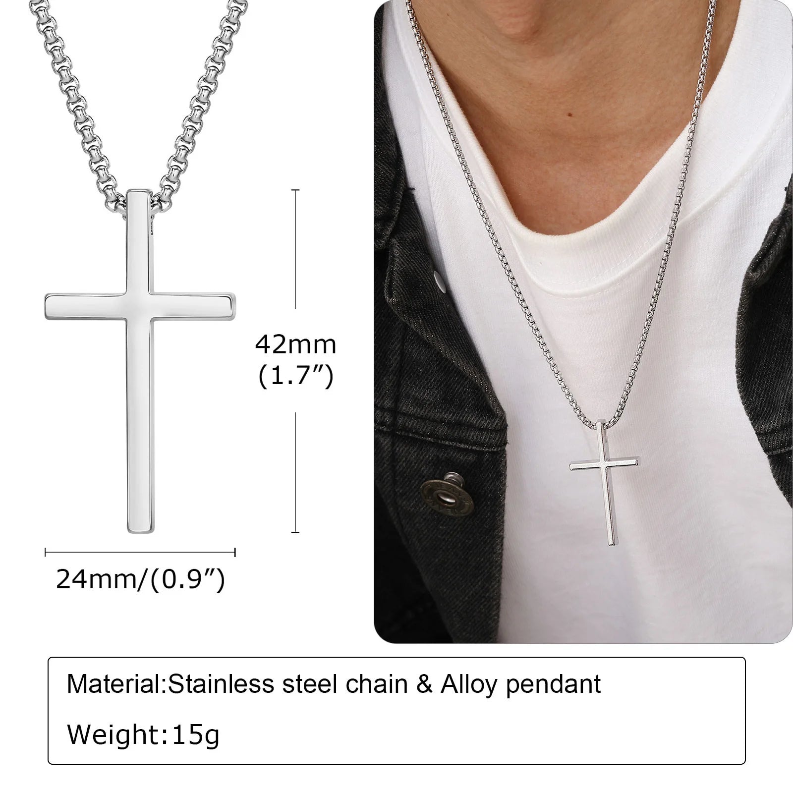 Silver Cross Necklace