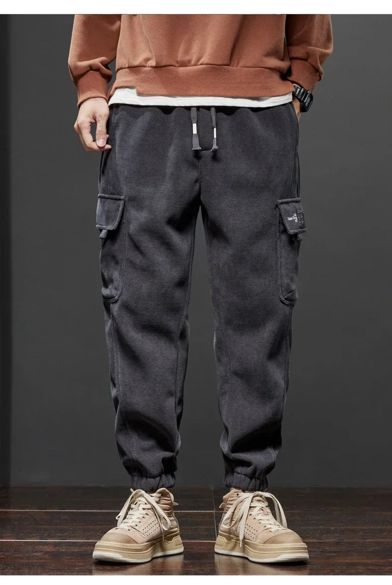 Elastic Waist Cargo Joggers - Drawstring