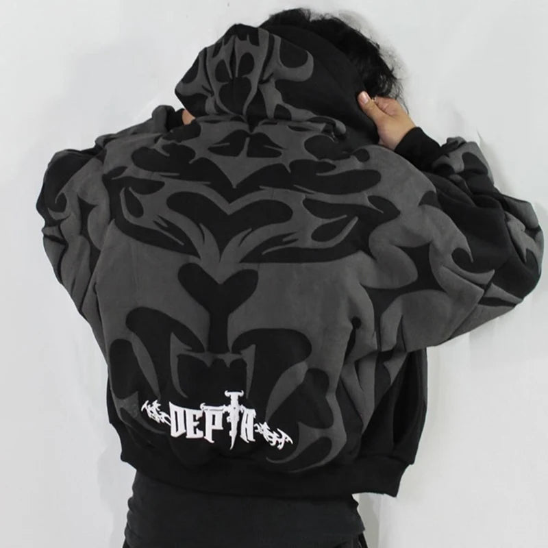 Men's Baggy Zipper Hoodie