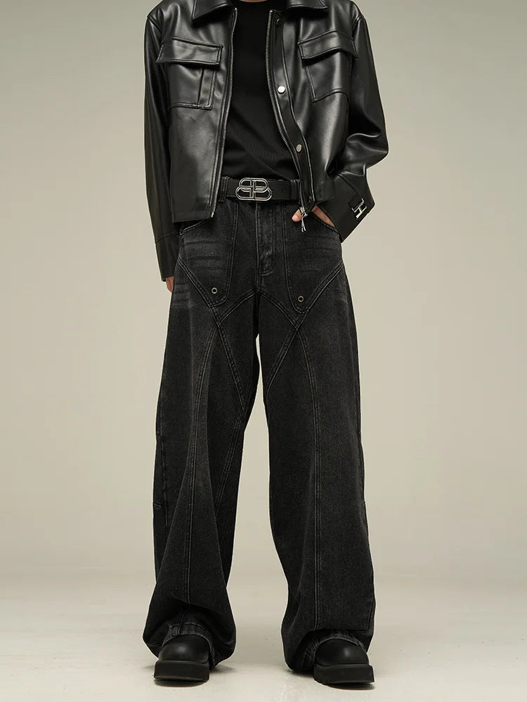 Men's Vintage Wide Leg Baggy Jeans