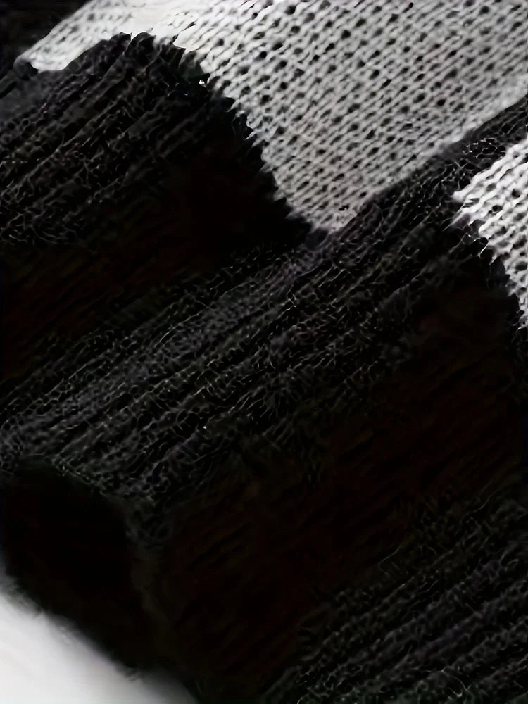 Men's Oversized Knit Hoodie Sweater