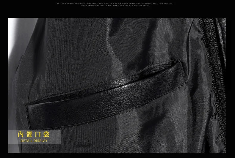 Men's Hooded Leather Jacket - Winter PU Leather Motorcycle Coat