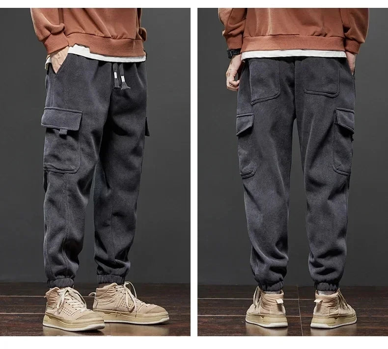 Elastic Waist Cargo Joggers - Drawstring