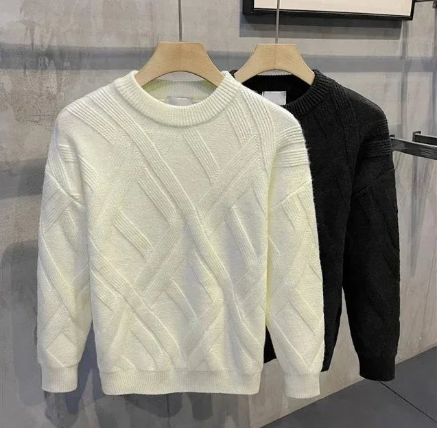 Men's Solid Color Crewneck Sweater