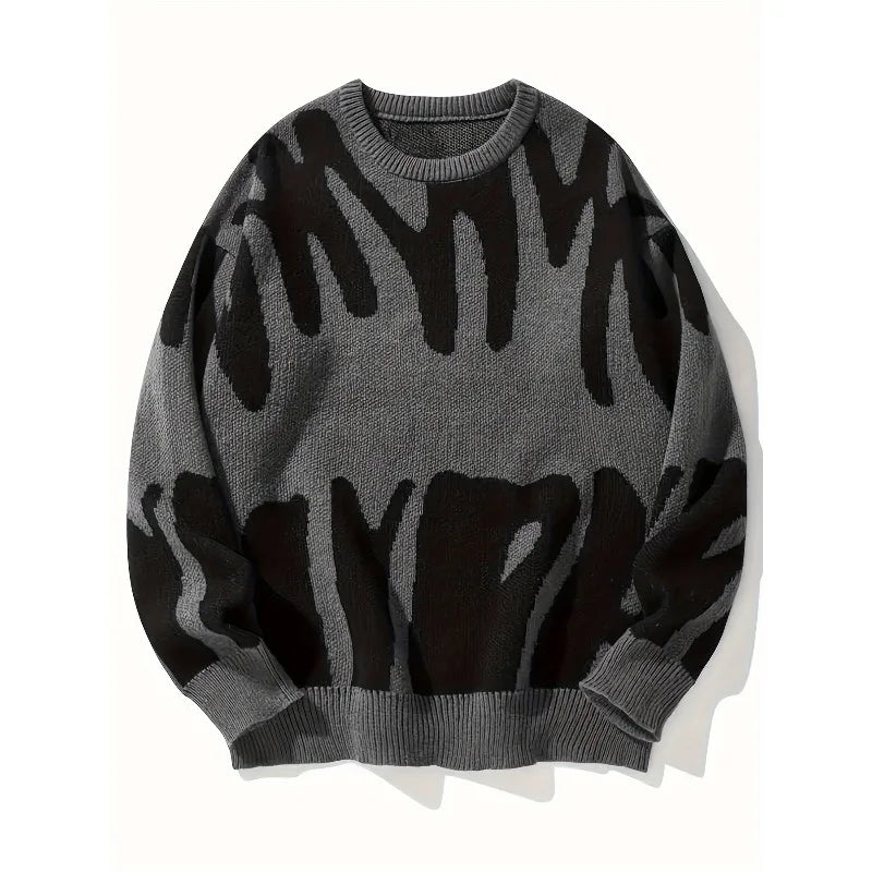 Men's Oversized Knit Hoodie Sweater