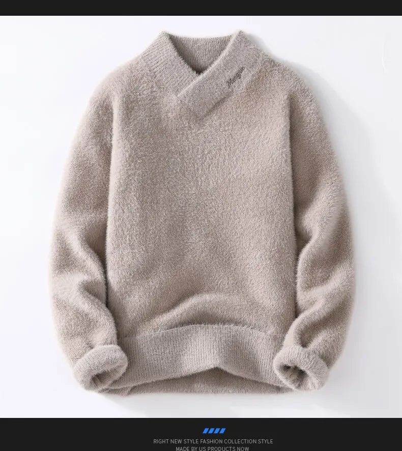 Men's V-Neck Wool Sweater