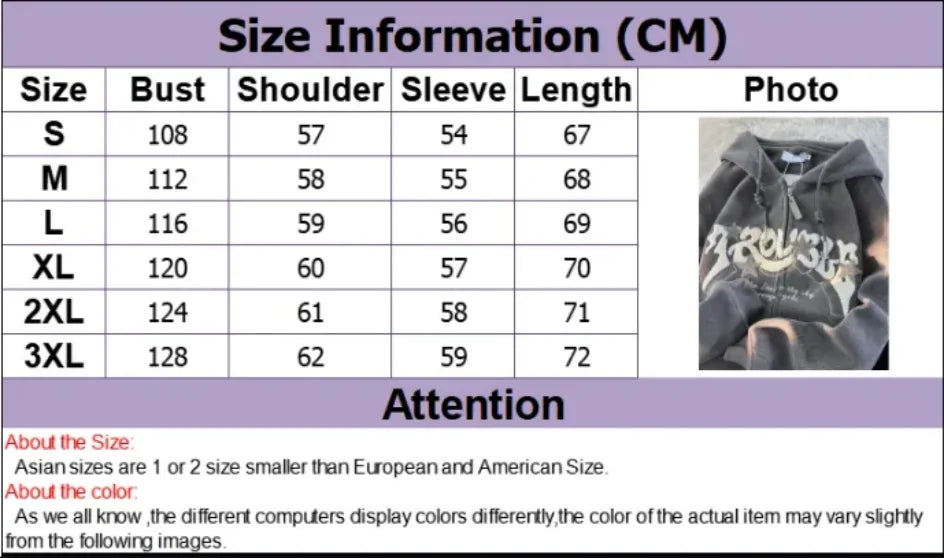 men's Y2K Embroidered Zip Hoodie