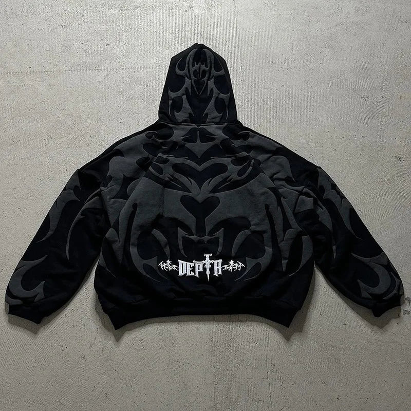 Men's Baggy Zipper Hoodie