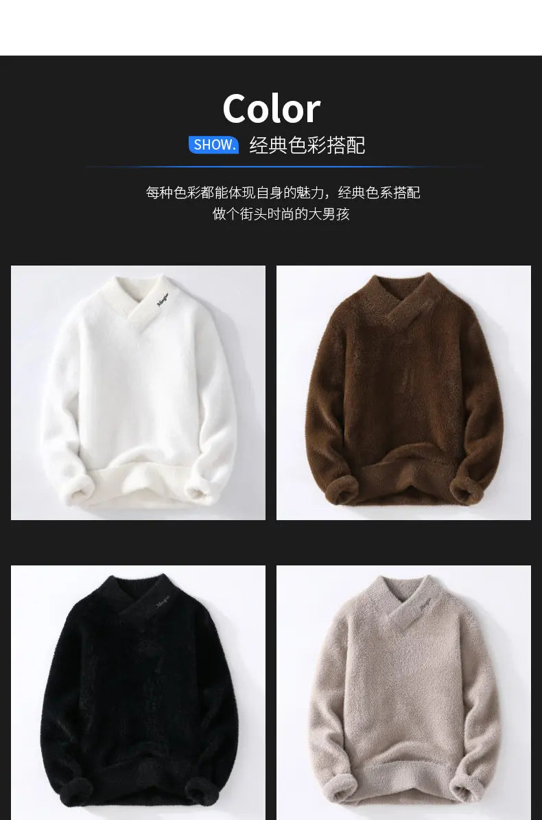 Men's V-Neck Wool Sweater