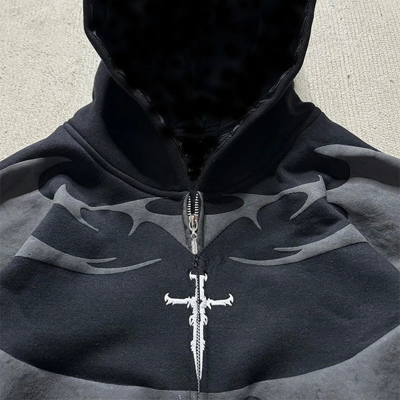 Men's Baggy Zipper Hoodie
