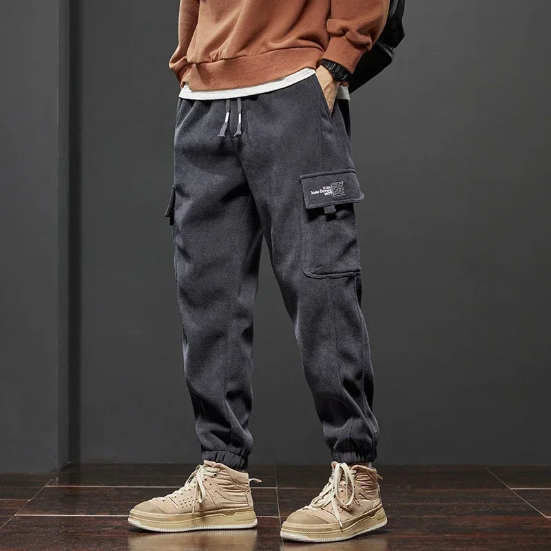 Elastic Waist Cargo Joggers - Drawstring