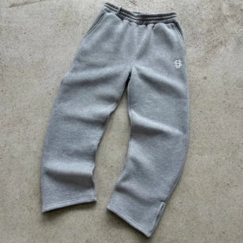 Retro Y2k Street Trendy Men and Women Hip Hop embroidery Casual Trousers