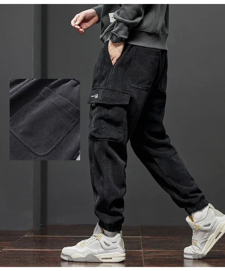 Elastic Waist Cargo Joggers - Drawstring