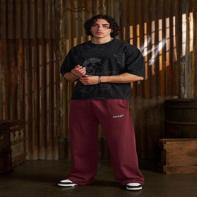 Men's Embroidered Athletic Joggers