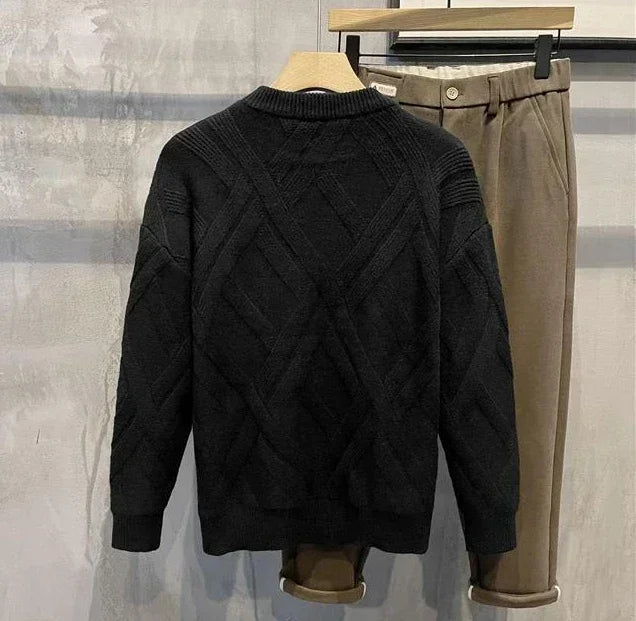 Men's Solid Color Crewneck Sweater