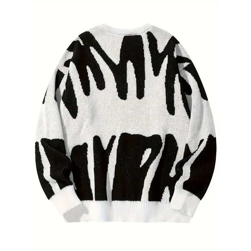 Men's Oversized Knit Hoodie Sweater