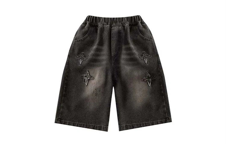 Boys Star Pattern Denim Shorts - Summer Casual Jeans