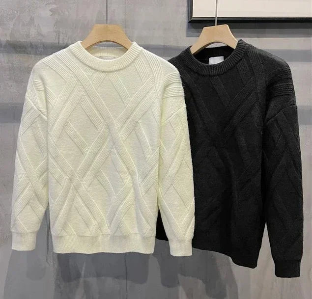 Men's Solid Color Crewneck Sweater