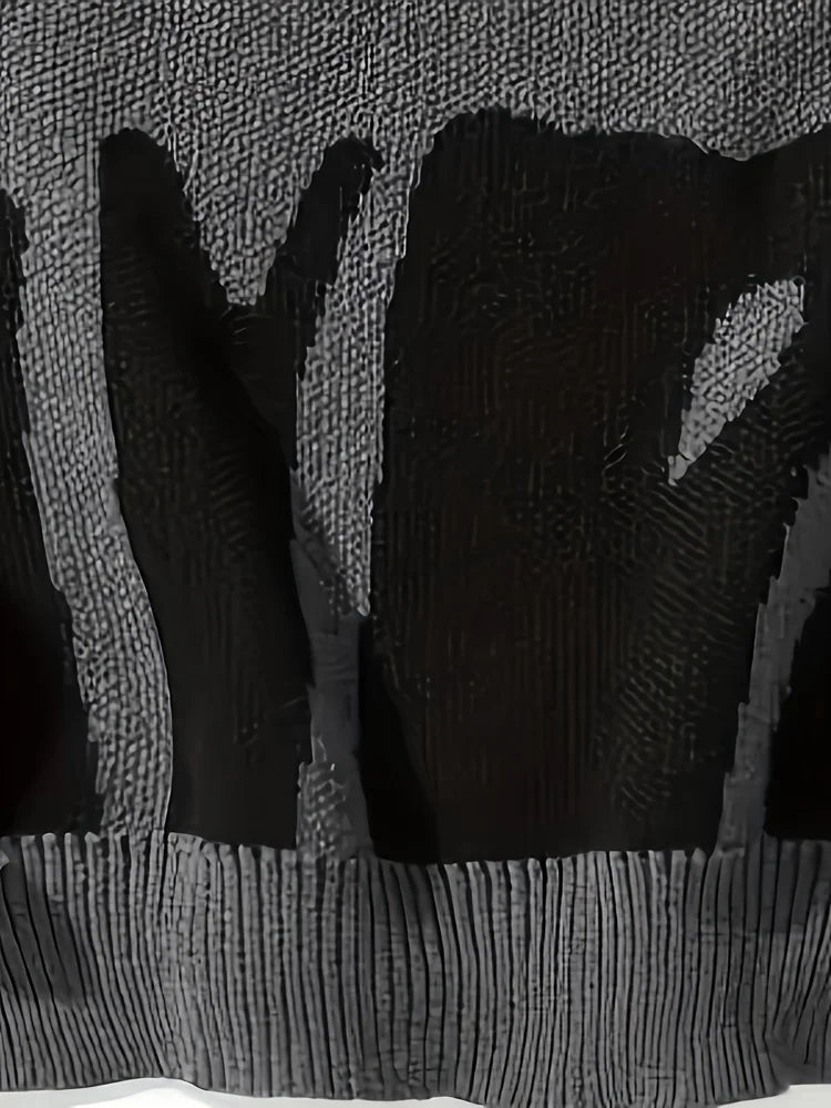 Men's Oversized Knit Hoodie Sweater