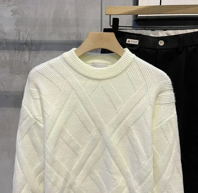 Men's Solid Color Crewneck Sweater