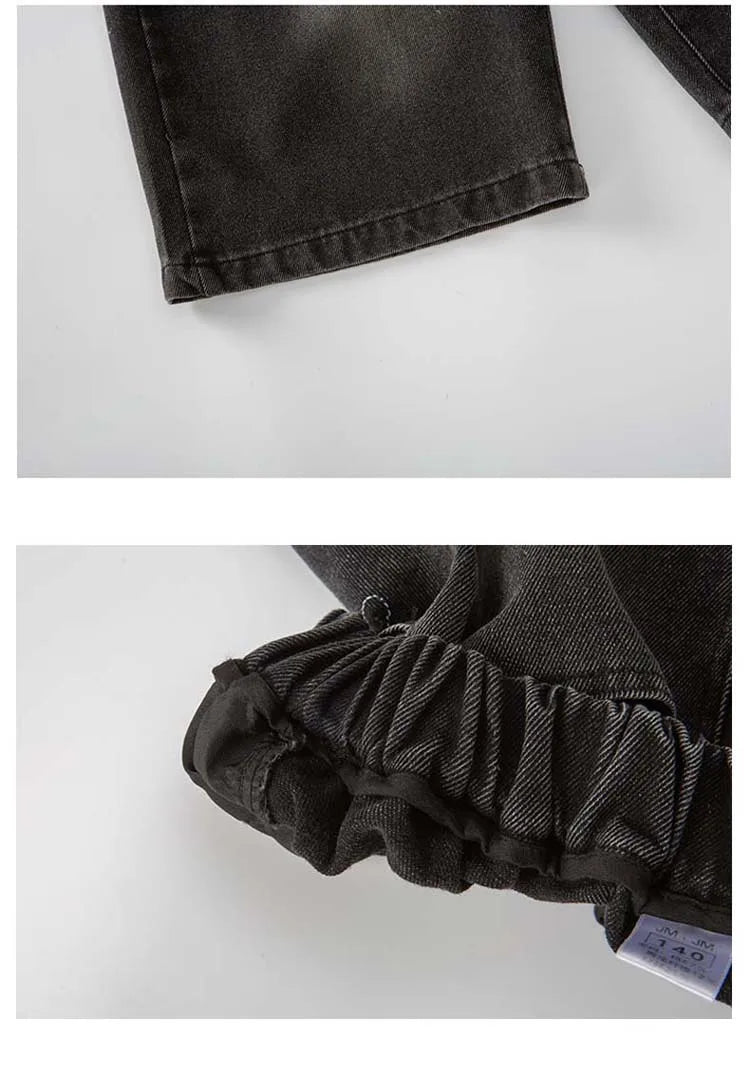 Boys Star Pattern Denim Shorts - Summer Casual Jeans