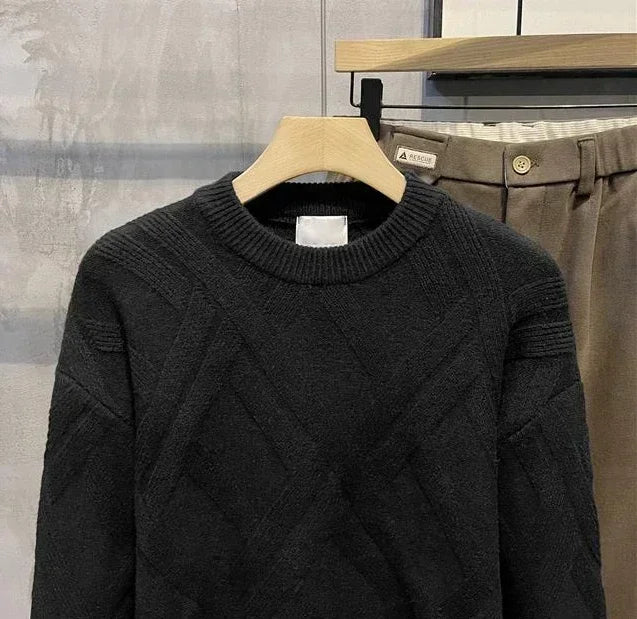Men's Solid Color Crewneck Sweater