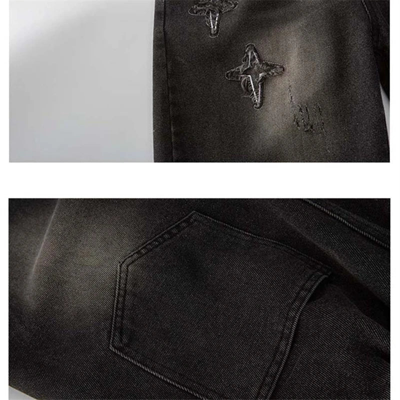 Boys Star Pattern Denim Shorts - Summer Casual Jeans