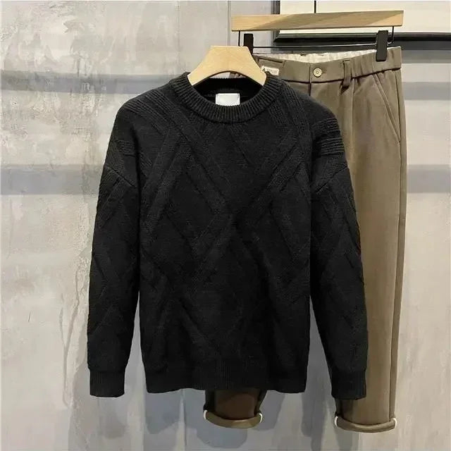 Men's Solid Color Crewneck Sweater