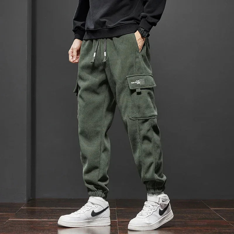 Elastic Waist Cargo Joggers - Drawstring