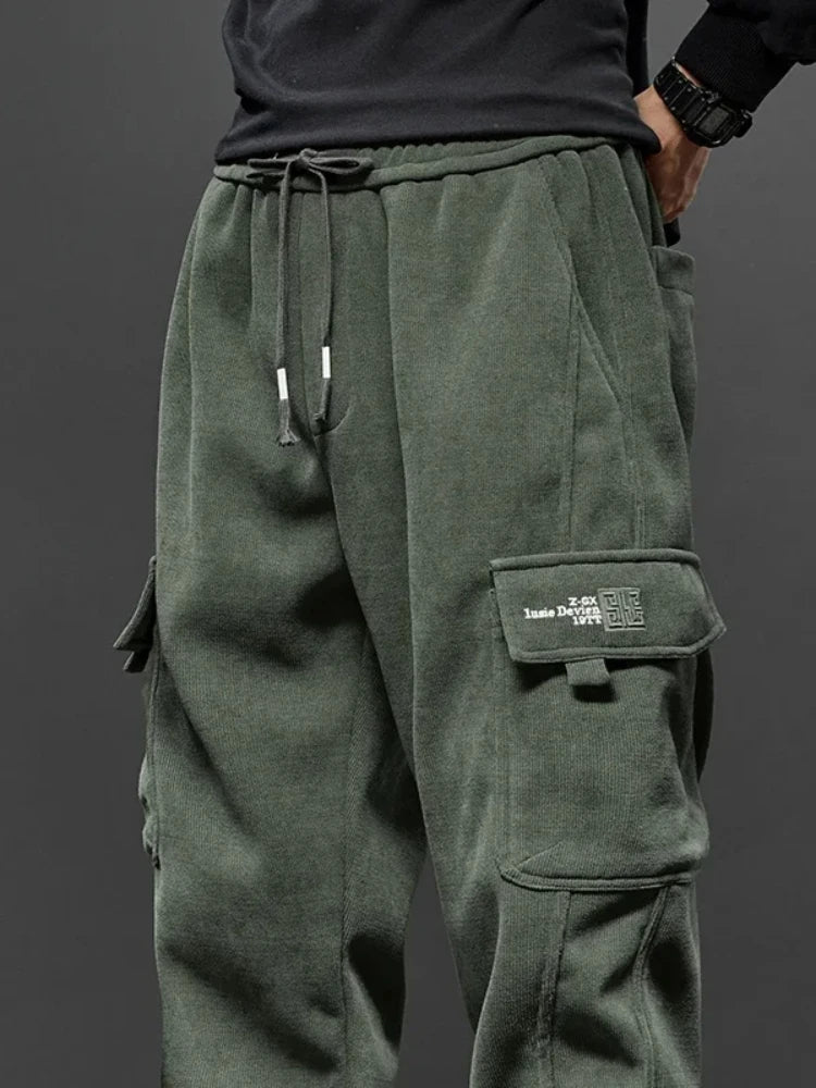 Elastic Waist Cargo Joggers - Drawstring
